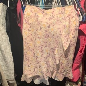 Anthropology floral skirt size 8